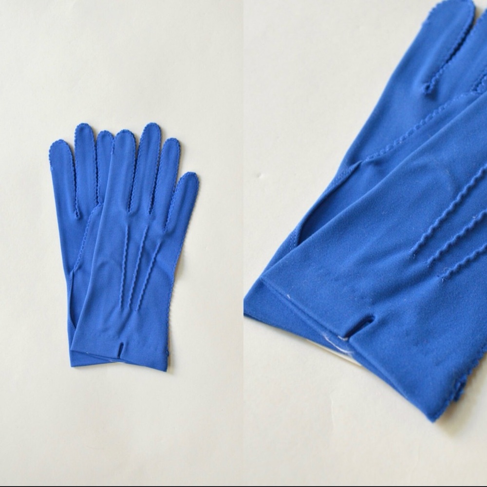 Vintage 1950s Elegant Blue Men's Gloves
